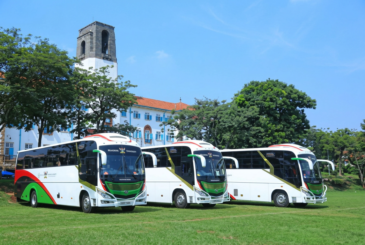 Mabasi ya Chuo Kikuu cha Makerere yatakayowasafirisha washiriki